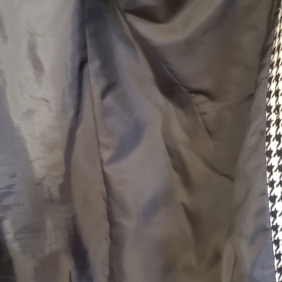 Medium Vintage 90's Black & Off-White Houndstooth Double Breasted Jacket Blazer - Picture 5 of 9